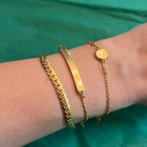 Madewell Gold Tone Bracelet Set of 3